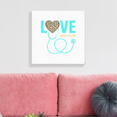 Toile Conception de vecteur de stéthoscope léopard d'amo (Insitu(Salon))
