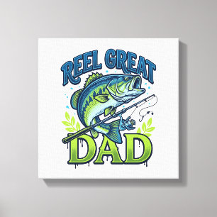 Toile Conception de vecteur vintage de pêche à la basse