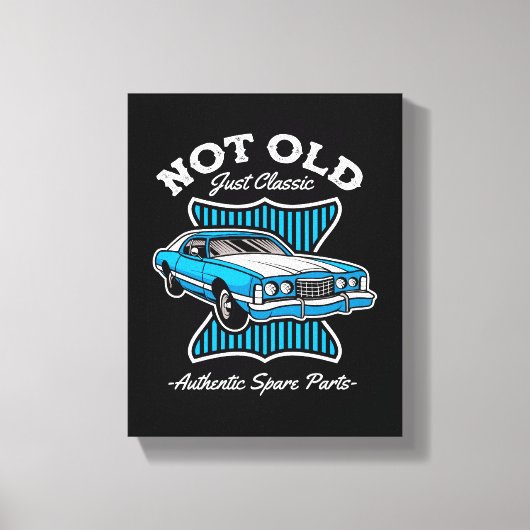 Toile Conception de voiture rétro classique et pas vieil (Recto)
