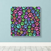 Toile Conception d'Empreintes de pattes multicolores (Insitu (Plancher de Bois))