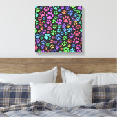 Toile Conception d'Empreintes de pattes multicolores (Insitu(Chambre))