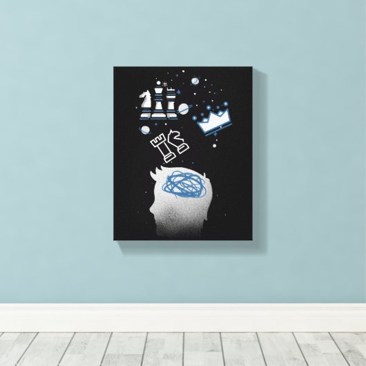 Toile Conception des échecs (Insitu (Plancher de Bois))