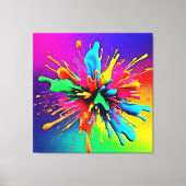 Toile Conception d'explosion de peinture vibrante (Recto)