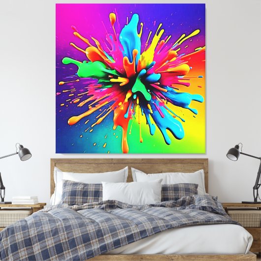Toile Conception d'explosion de peinture vibrante (Insitu(Chambre))