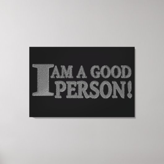 Toile Conception d'expression mignonne "BONNE PERSONNE" (Recto)