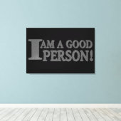Toile Conception d'expression mignonne "BONNE PERSONNE" (Insitu (Plancher de Bois))