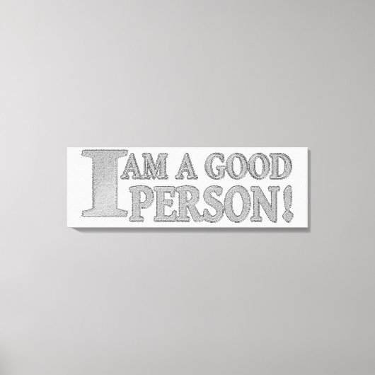 Toile Conception d'expression mignonne "BONNE PERSONNE" (Recto)