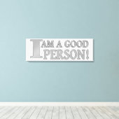 Toile Conception d'expression mignonne "BONNE PERSONNE" (Insitu (Plancher de Bois))