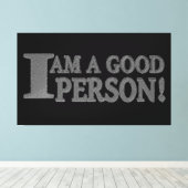 Toile Conception d'expression mignonne "BONNE PERSONNE" (Insitu (Plancher de Bois))