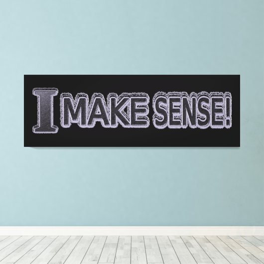 Toile Conception d'expression mignonne "Rendre logique" (Insitu (Plancher de Bois))