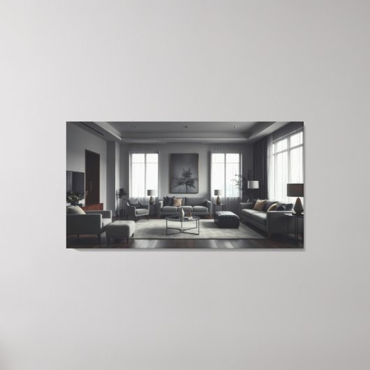 Toile Conception d'intérieur de chambre moderne (Recto)