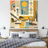 Toile Conception d'intérieur de milieu de siècle Salon d (Insitu(Chambre))