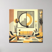 Toile Conception d'intérieur de milieu de siècle Teintes (Recto)