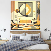 Toile Conception d'intérieur de milieu de siècle Teintes (Insitu(Chambre))