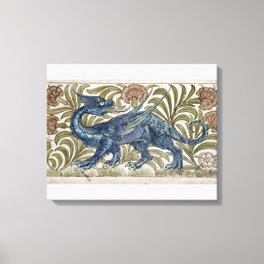 Toile Conception "Dragon" pour une dalle (avec papier) (Recto)