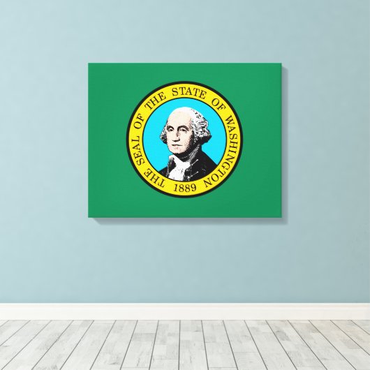 Toile Conception du drapeau de l'État de Washington (Insitu (Plancher de Bois))