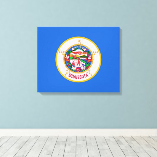 Toile Conception du drapeau de l'État du Minnesota (Insitu (Plancher de Bois))