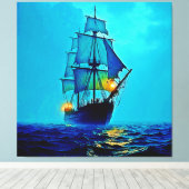 Toile Conception d'un voyage en mer de grande taille (Insitu (Plancher de Bois))