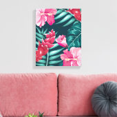 Toile Conception florale d'été exotique (Insitu(Salon))