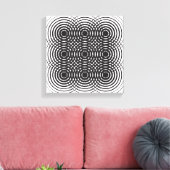 Toile conception géométrique abstraite en noir et blanc (Insitu(Salon))