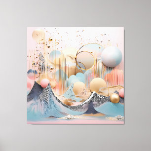 Toile Conception géométrique pastel Abstraite