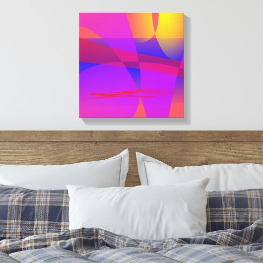 Toile Conception géométrique vive et colorée (Insitu(Chambre))