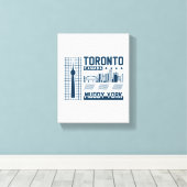 Toile Conception graphique de la skyline urbaine de Toro (Insitu (Plancher de Bois))