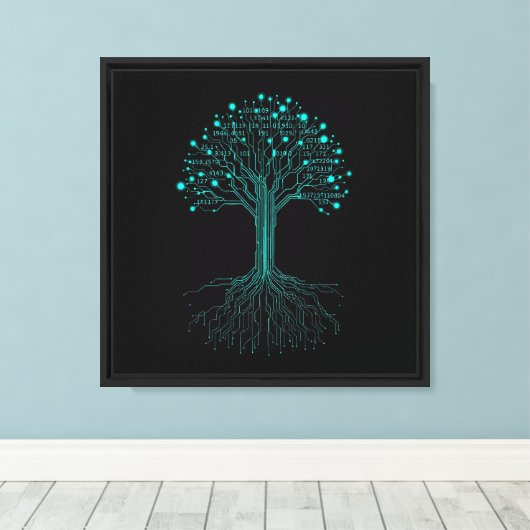 Toile Conception Graphique de Programmation de Codage Bi (Insitu (Plancher de Bois))