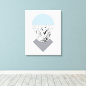 Toile Conception minimaliste des ondes et des points (Insitu (Plancher de Bois))