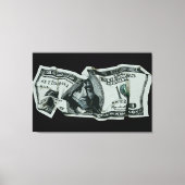 Toile Conception moderne d'un billet de 100 $ froissé (Recto)