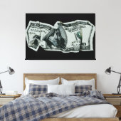 Toile Conception moderne d'un billet de 100 $ froissé (Insitu(Chambre))