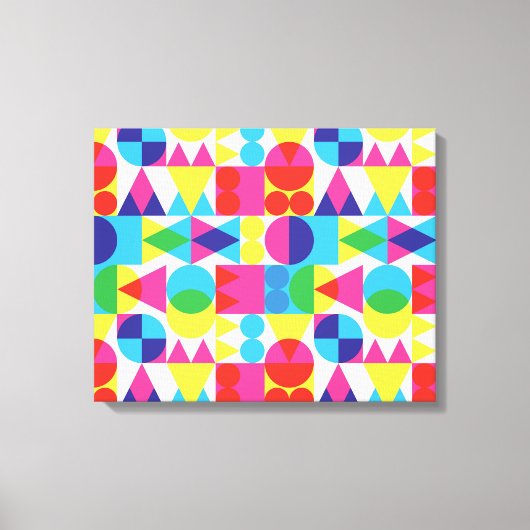Toile Conception motif géométrique Abstraite et colorée. (Recto)