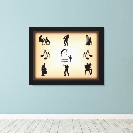 Toile Conception musicale universelle (Insitu (Plancher de Bois))