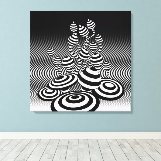 Toile Conception optique enveloppée de champignons (Insitu (Plancher de Bois))
