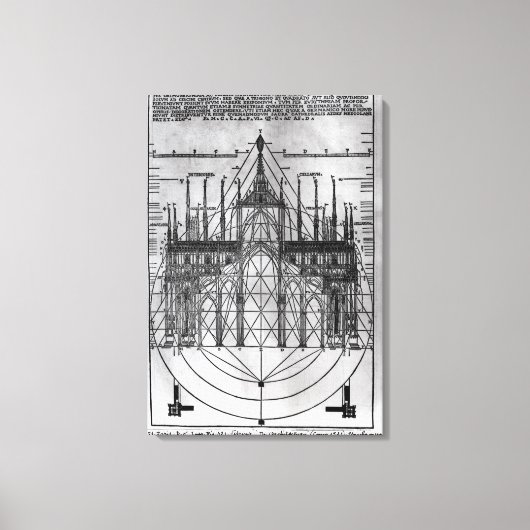 Toile Conception pour la cathédrale de Milan (Recto)