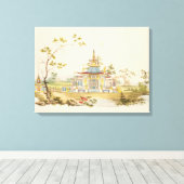 Toile Conception pour un temple chinois, vers 1810 (styl (Insitu (Plancher de Bois))