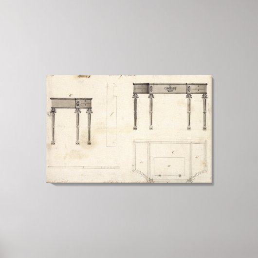 Toile Conception pour une table d'écriture (stylo et enc (Recto)