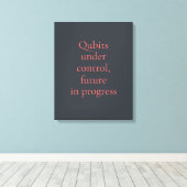 Toile Conception quantique orange gris fer (Insitu (Plancher de Bois))