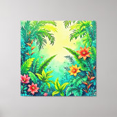Toile Conception Tropical Jungle Lush Paradise (Recto)