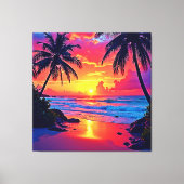 Toile Conception Tropical Sunset Paradise (Recto)