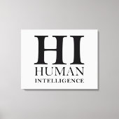 Toile Conception typographique de l'humain contre l'IA (Recto)