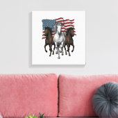 Toile Conception vectorielle de chevaux courant patrioti (Insitu(Salon))