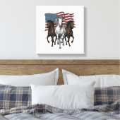 Toile Conception vectorielle de chevaux courant patrioti (Insitu(Chambre))