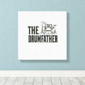 Toile Conception vectorielle de citation de batteur Drum (Insitu (Plancher de Bois))