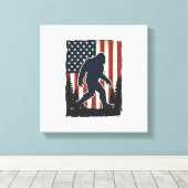Toile Conception vectorielle de forêt de drapeau américa (Insitu (Plancher de Bois))