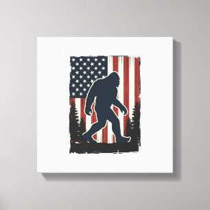 Toile Conception vectorielle de forêt de drapeau américa