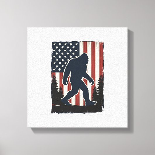 Toile Conception vectorielle de forêt de drapeau américa (Recto)