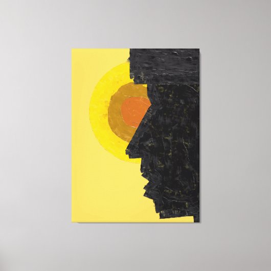 Toile Conceptual Abstract Silhouette and Sun  (Recto)
