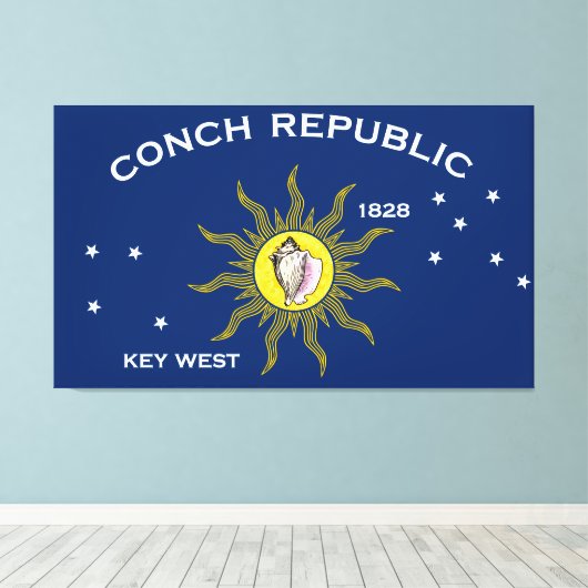 Toile Conch Republic Flag (Insitu (Plancher de Bois))