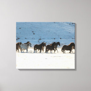 Toile Conduite de chevaux en hiver au Hideout Ranch